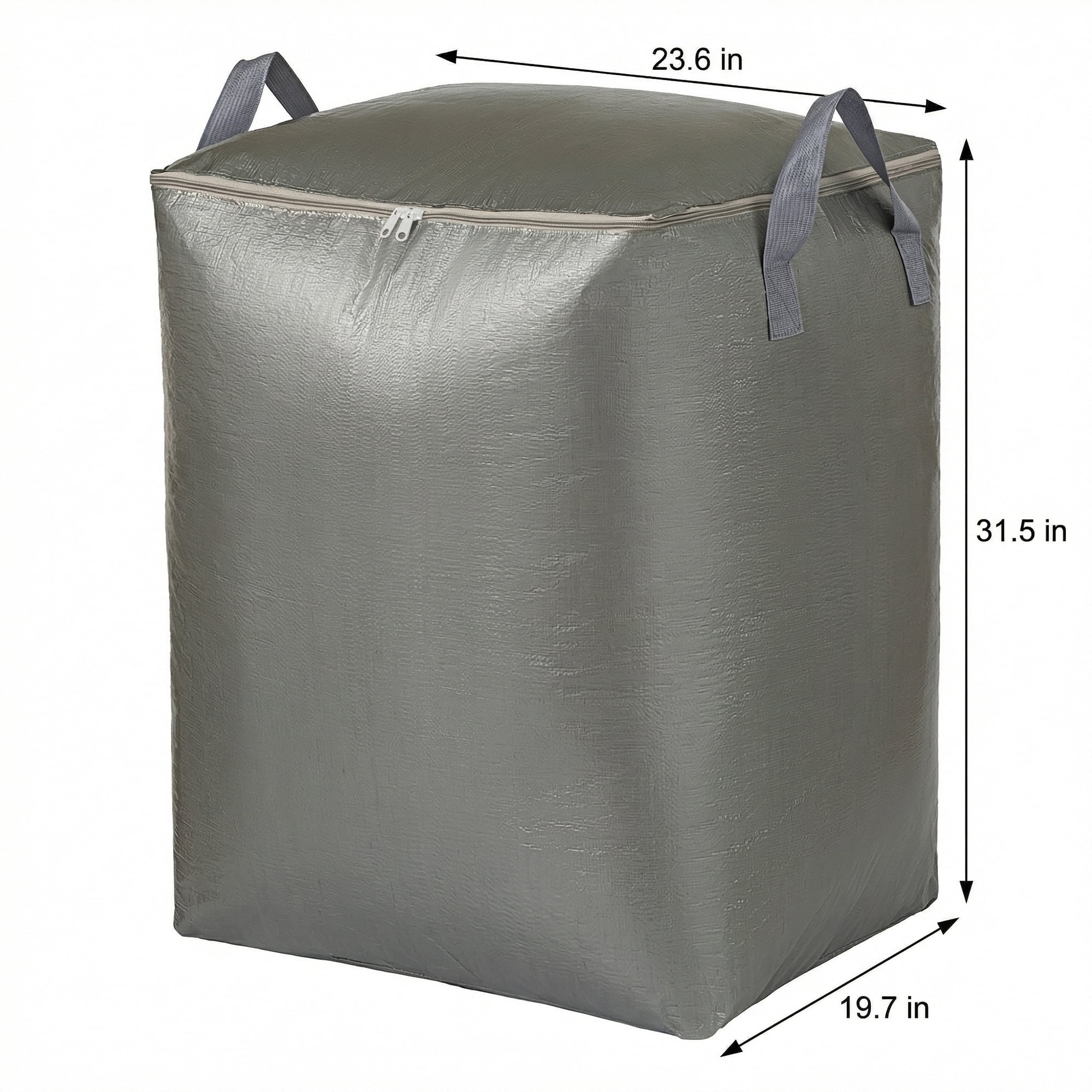 Unique Bargains Clothes Storage Bag with Handles Grey 23.6"x19.7"x31.5"