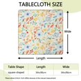 thumbnail image 2 of Pioneer Flower Floral Print Pattern Square Fitted Tablecloth with Elastic Edge,Square Table Cover,Washable Elastic Table Cover for Home Kitchen Party Decor 34"x34", 2 of 6