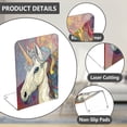thumbnail image 3 of Wobogo Colorful Unicorns Acrylic Bookends Clear L-Shaped Book Holder with Non-Slip Pads for Books Files Magazines CD DVD 5.4×4.1×8.1in, 3 of 6