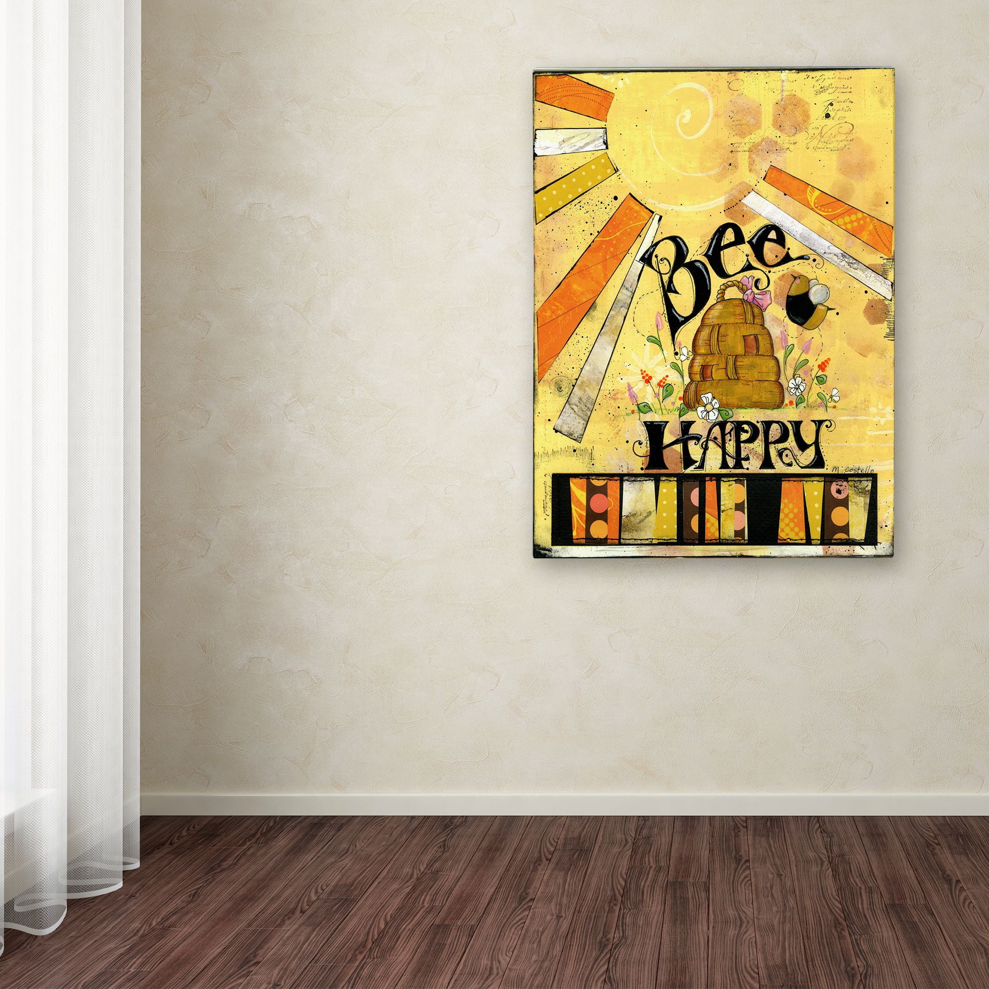 Trademark Fine Art 'Bee Hive Happy' Canvas Art by Maureen Lisa Costello