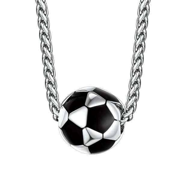 Bestyle Soccer Ball Necklace Football Pendant Necklace for Men Boys 3D