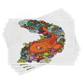 thumbnail image 1 of Ambesonne Cartoon Place Mats Set of 4, Big Fish Ocean Life, Standard Size, Multicolor, 1 of 6