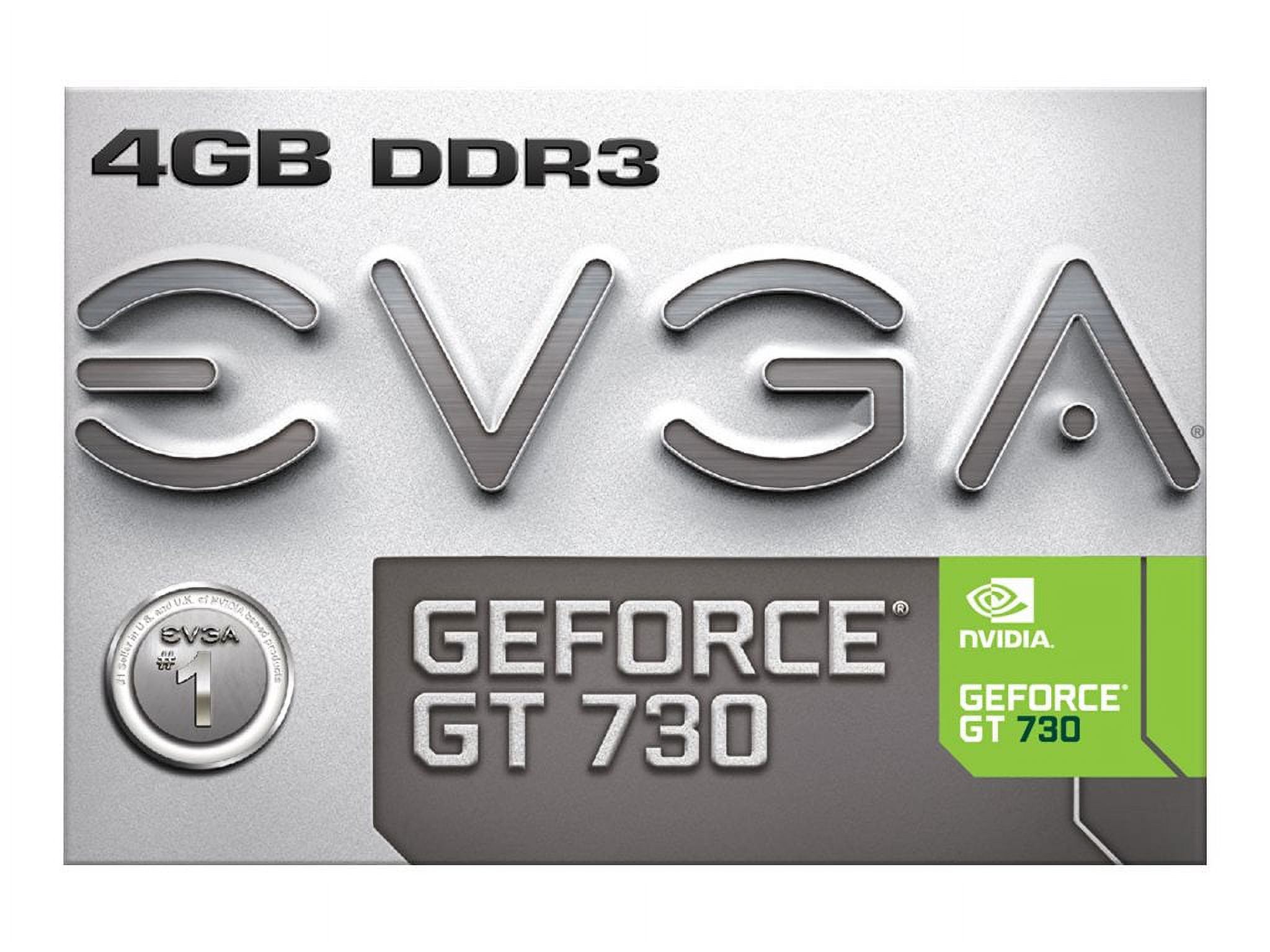 EVGA GeForce GT 730 700 MHz 4GB DDR3 PCIe 2.0 x16 Graphics Card - 04G-P3-2739-KR