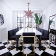 thumbnail image 2 of TOV Furniture Haute 20" Transitional Velvet Dining Chair in Black/Brass, 2 of 6