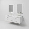 thumbnail image 6 of Castor 60 in W White Double Vanity, Cultured Marble Top, Faucet Set, and 28 in Mirrors, 6 of 10