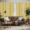 thumbnail image 2 of Ambesonne Mandala Window Curtains, Flourishing Paisley Print, Each 28" W x 84" L, Pale Yellow Yellow, 2 of 5