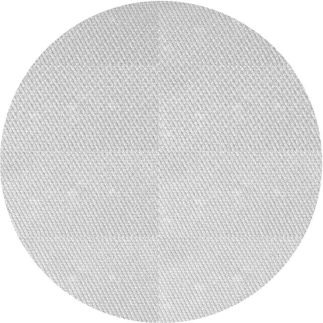 Ahgly Company Machine Washable Indoor Round Transitional Gray Cloud Gray Area Rugs, 8' Round