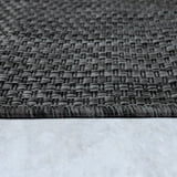 Solid Outdoor Rug for Patio or Balcony in Mottled Anthracite - Walmart.com