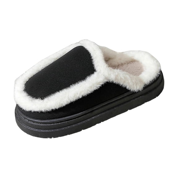 Wensltd Thick Sole Slippers for Women Plus Size Indoor Outdoor House Winter Warm Slipper