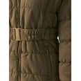 thumbnail image 4 of Ma Croix Womens Fur Lined Coat with Belt Quilted Faux Fur Insulated Winter Jacket Parka Outerwear, 4 of 5