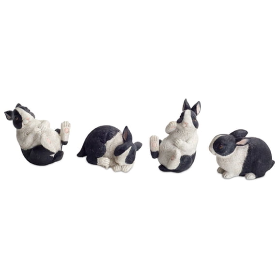 Set of 16 Faux Finished Rabbit Easter Tabletop Figurines 3.5"