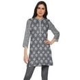 thumbnail image 1 of Moomaya Short Poly Crepe Tunic Dresses Women Printed Kurti Mini Summer Wear, 1 of 5
