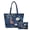 Blue Lotus Print, variant on Purses and Handbags Set for Travel Outings, Portable Large Capacity Quilted Shoulder Bags Set of 2 Women's Quilted Bag Blue Toile