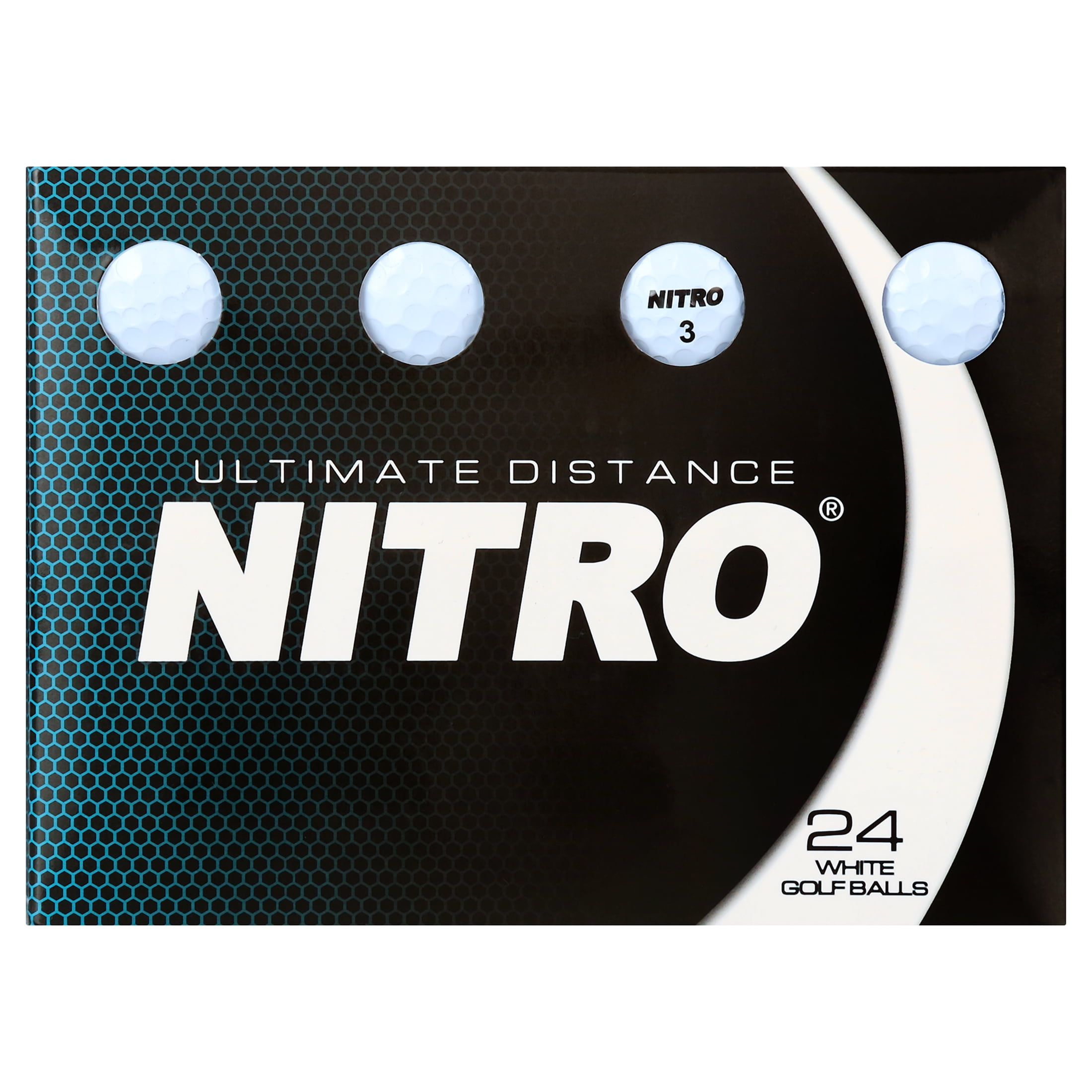 (2 pack) Nitro Ultimate Distance Golf Balls, 24 Pack, White