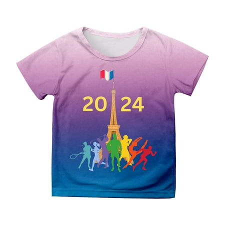 

ZMHEGW Shirts for Teen Kids Girls Child Short Sleeve Tie Dye T Shirt Trendy Girls Fans Gift Tops