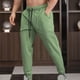 thumbnail image 1 of Pantalones largos para hombre, informales, a la moda, con cintura elástica, lisos, con bolsillos, para exteriores, 1 of 5