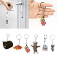 thumbnail image 2 of XISAOK 6pcs Hilarious Cat Amusing Keychains Funny Keyring Animal Themed Key Holders, 2 of 11