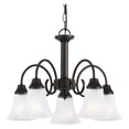 thumbnail image 3 of Sea Gull Lighting 31808EN3-962 Holman - 20 Inch 9.5W Five Light Chandelier Traditional  Brushed Nickel Finish with Satin Etched Glass, 3 of 3