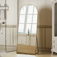thumbnail image 2 of Anyrose 64"x21" Arched Full Body Mirror Free-standing Floor Mirror, Gold, 2 of 6