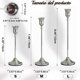 thumbnail image 2 of Juego de Candelabros de Metal, Porta Velas Decoración de Mesa Moderno y Simple, Adornos de Decoración de Ambiente para Fiestas de Bodas, Halloween, Navidad y San Valentín. (6, Plata), 2 of 15