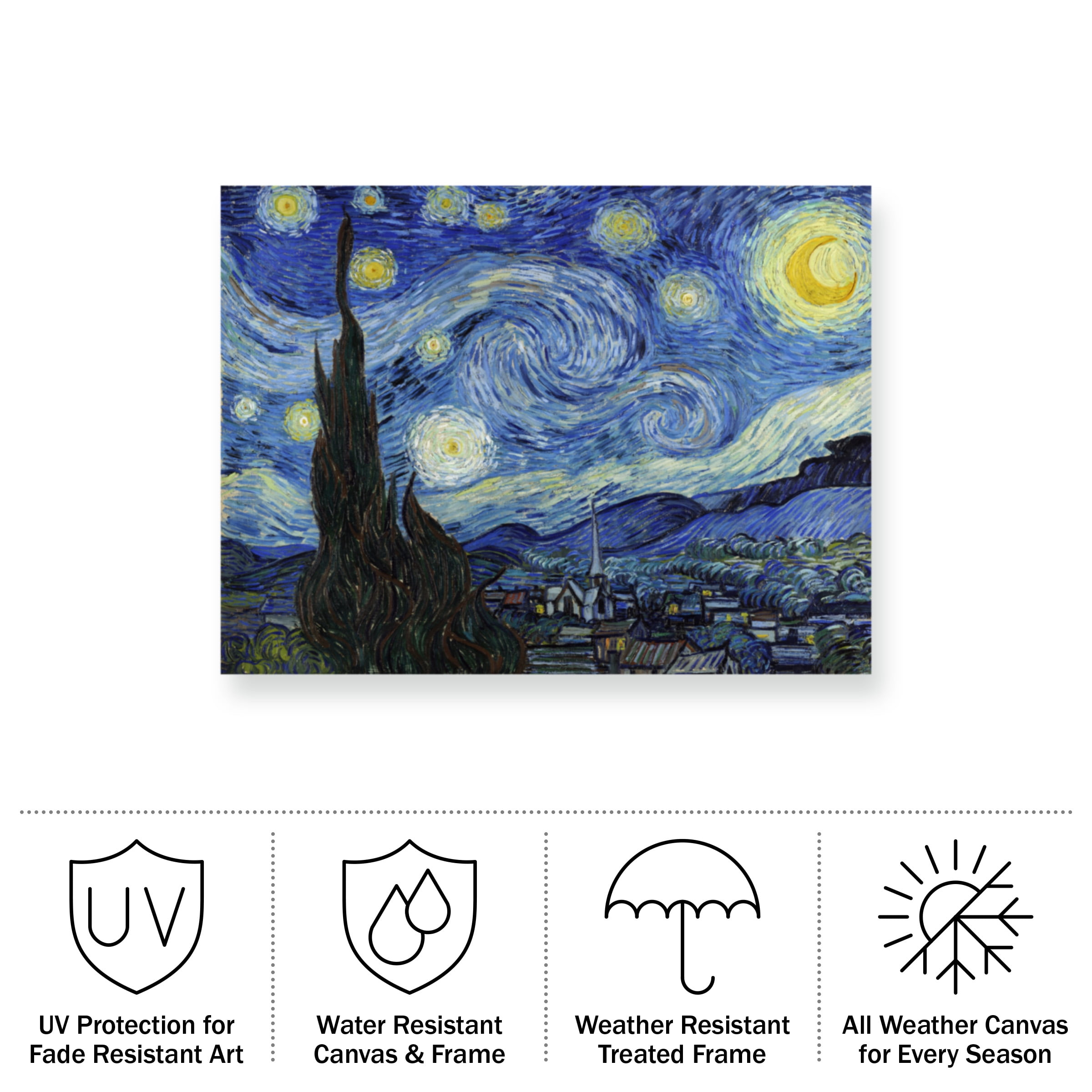 Vincent van Gogh 'Starry Night' Outdoor All-Weather Wall Decor
