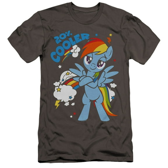 My Little Pony TV 20 Percent Cooler HBO S/S Adult 30/1 T-Shirt Charcoal