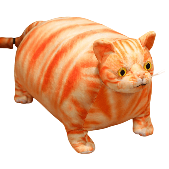 3D Printed Cat Stuffed Animal Pillow - 12'' Super Soft Cat Plush Toy - Bed Sofa Decor Cushion Gift
