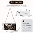 thumbnail image 6 of TSOVTHRID Butterfly Floral Leaf Print Clutch Purses for Women Ladies Evening Handbags Elegant Envelope Bag Gifts for Women with Detachable Chain Strap, Black, 6 of 7