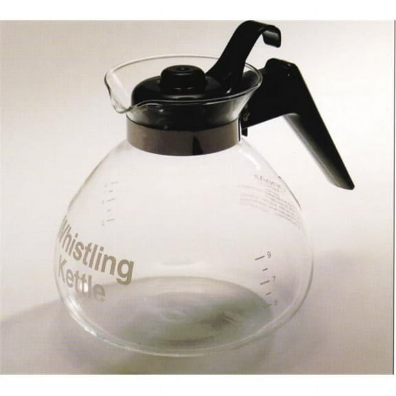 Medelco  12 Cup Glass Stovetop Whistling Kettle