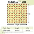 thumbnail image 2 of Halloween Cute Pumpkin Faces Square Fitted Tablecloth with Elastic Edge,Square Table Cover,Washable Elastic Table Cover for Home Kitchen Party Decor 36"x36", 2 of 6