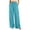 Blue, variant on Womens Casual Ruffle High Waist Pants Elastic Waist Straight Wide Leg Vacation Lounge Cargo Pants with Pockets