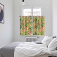 thumbnail image 4 of Palm Tree Tropical Kitchen Curtains 63 Inch Length, Pink Summer Green Botanical Grommet Top Bedroom Living Room Curtains, Light Filtering Cafe Curtain Drapes 2 Panels Set 104''x63'', 4 of 9