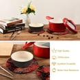 thumbnail image 6 of SKYSONIC Autumn Leaves Maple Pot Holders Trivets, 2 Pcs Heat Resistant Trivets,Vintage Fall Landscape Cotton Thread Weave Mats for Hot Pads Pans Pot Bowl Teapot for Kitchen Decor, 6 of 7