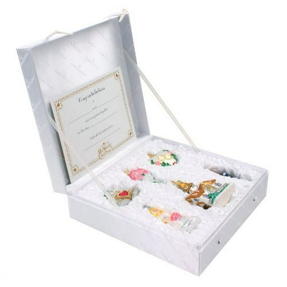 Wedding Collection Set of 6 Glass Old World Christmas Ornament 14011