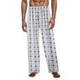 thumbnail image 1 of YDLCAFD Mens Work Overalls Slim Fit Men'S Pajama Pants Plaid Pants Lightweight Mid Waist Sleep Pant With Big Pockets, 1 of 5