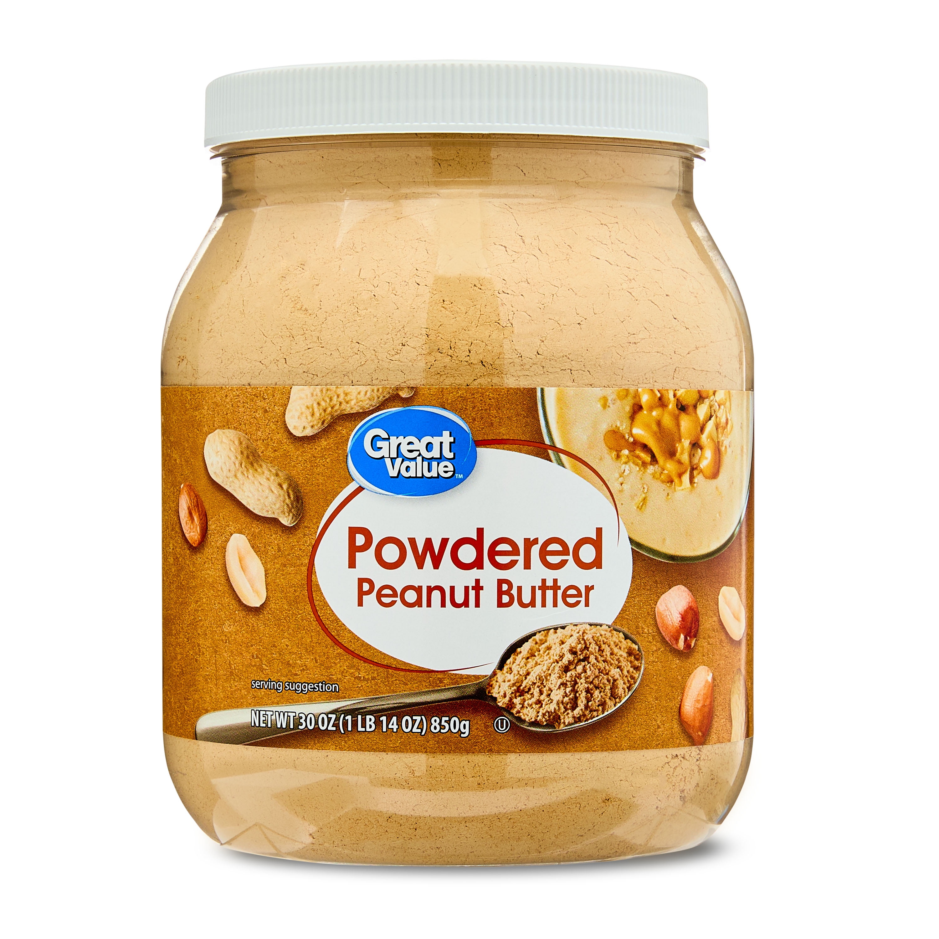 (2 pack) Great Value Powdered Peanut Butter, Gluten-Free, 30 oz