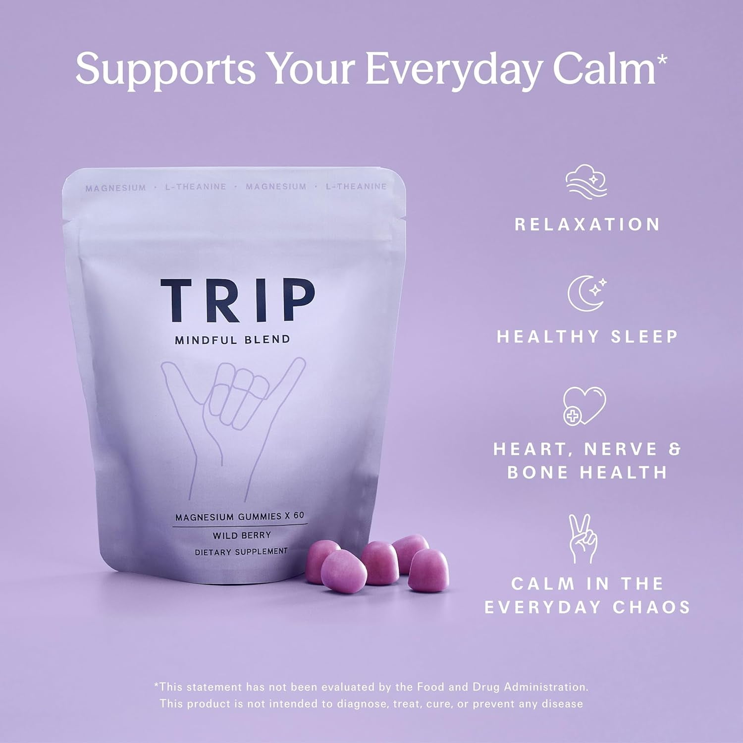 Mindful Blend Magnesium Wild Berry Gummies