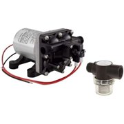 SCT Shurflo 12 V RV Water Pump 3.0 GPM - 4008-101-A65 / E65 & 1/2" | RV Plumbing & Camper Water Pump | Twist-On Optional Pipe Strainer Bundle | (Receive 1 Pump with Strainer)…