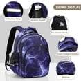 thumbnail image 4 of ALAZA Purple Lightning Marble School Backpack Elementary Bag Bookbag Travel Rucksack, 4 of 6