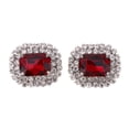 thumbnail image 3 of Yunhgft Diamante Square Shoe Clips Fashion Metal Decorative Shoe Buckle Shoe Brooch - Red, 3 of 7