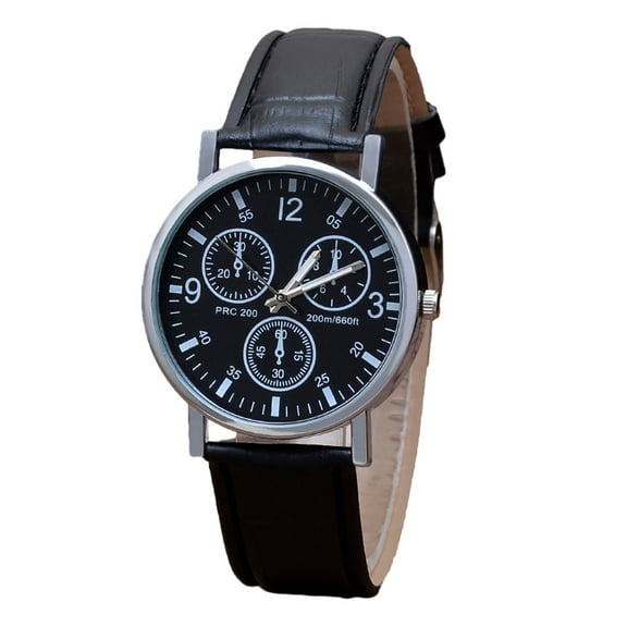 YATLTE Men's Leather Quartz Watch, Quartz Wrist Watch Dial Leather Strap Watches