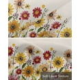 thumbnail image 6 of Yellow Red Spring Floral Kitchen Valances for Windows Farmhouse Linen Window Valance Curtain for Living Room Window Treatment Pastoral Summer Flower Rustic Valance Rod Pocket Topper, 54 x 18 Inch, 6 of 6
