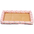 thumbnail image 1 of Elegante colchón para cama de perro, cojín de hielo refrescante para gatos, caseta de ratán para perros, colchón para dormir para perros pequeños y extragrandes, estampado de conejo gris, 1 of 6