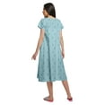 thumbnail image 2 of Moomaya Cotton Lace Neckline Sleepwear For Ladies V-Neck Printed Nightdress, 2 of 5