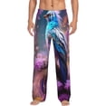 thumbnail image 1 of Kdxio Beautiful Flower Blue Bird Pattern Men's Pajama Pants, Elastic Waist with Drawstring and Pockets, Comfortable Loungewear-X-Large, 1 of 6