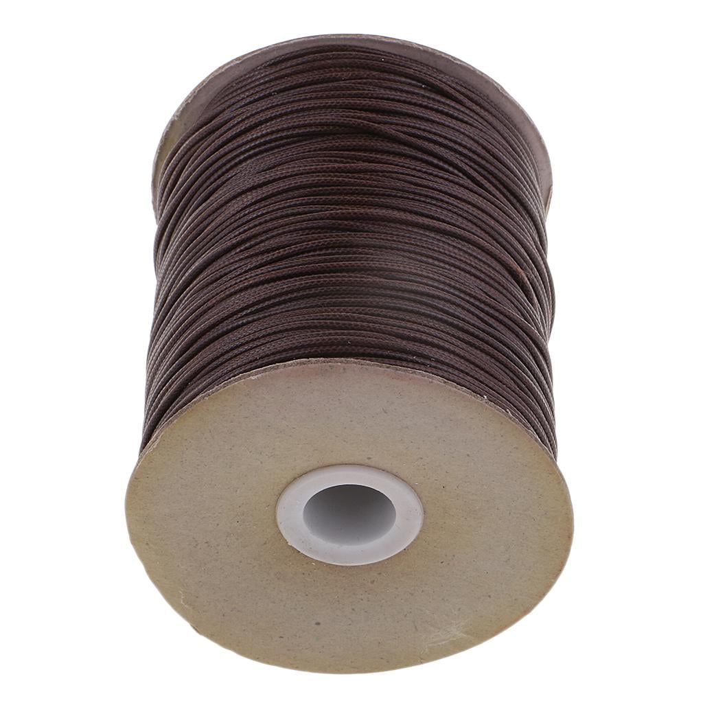 HOMYL 170m/Roll Waxed Cotton Cord Wire Beading String Jewelry DIY 1.5mm Brown