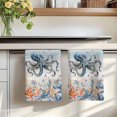 thumbnail image 7 of Octopus Coastal Kitchen Towels Set of 2, Summer Beach Coral Starfish Blue Grey Absorbent Dish Towels for Kitchen, Microfiber Hand Towel, Quick Drying Tea Towel for Cleaning Decorative Dishcloths, 7 of 7