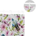 thumbnail image 5 of Coolnut Peach Blossom Bird Shower Curtain for Bathroom Modern Bathroom Waterproof Washable Fabric Shower Curtains with 12 Hooks for Hotel Bathroom Bathtubs 60x72 Inch Home Decor, 5 of 6