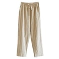 thumbnail image 3 of Asxite Mens Pajama Pants Solid Striped Casual Home Long Sleep Pants, 3 of 4