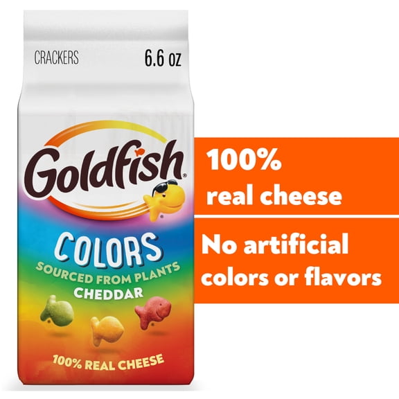 Goldfish Colors Cheddar Baked Snack Crackers, 6.6 oz Bag